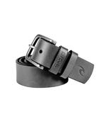 CUT DOWN LEATHER BELT - BLACK