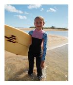 3/2 PROLOGUE TINY BACK ZIP FLAT LOCK WETSUIT - CRYSTAL TEAL SOL FLOWER image
