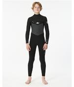 JUNIOR DAWN PATROL CHEST ZIP STEAMER 5/3 GB - BLACK image