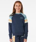 SURF REVIVAL RAGLAN CREW - GIRL - DARK NAVY (AGES 12 &amp; 14) image