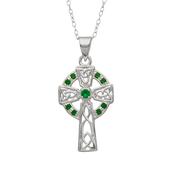 CELTIC CROSS WITH GREEN STONE image