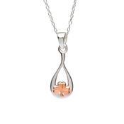 SHAMROCK TEAR DROP PENDANT
