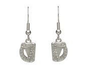 SILVER PLATE HARP EARRINGS