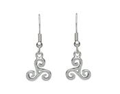 SILVER PLATE TRIPLE SPIRAL EARRINGS image