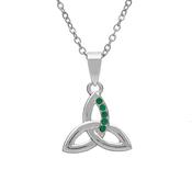 SILVER PLATE CZ TRINITY PENDANTS image