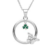 BUTTERFLY SHAMROCK  PENDANT