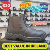 INDSTREE SAFETY DEALER BOOT + FREE Socks Gloves Fibre Cloth