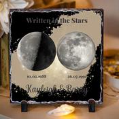 Personalised Slate for Couples - Our Dates of Birth