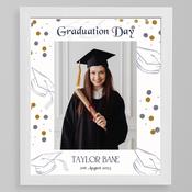 Personalised Graduation Photo Frame - Simple Caps - Mount Customised by You!