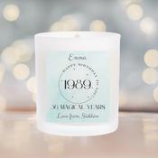 Personalised Scented Candle for Birthdays - Birth Year Circle