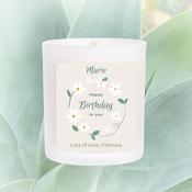 Personalised Scented Candle for Birthdays - Daisy