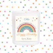 Personalised Scented Candle for Birthdays - Rainbow