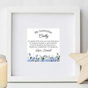 Personalised Godmother Square Frame - Thank You