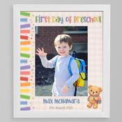 Personalised First Day of Preschool  - Cute Bear for Boy - Mount Customised by You!