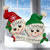 Personalised Christmas Ornament - Snow Faces image
