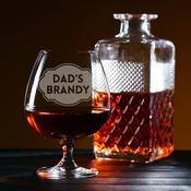 Personalised Eternity Crystal Brandy Glass - TIPPERARY CRYSTAL - Dad's Brandy