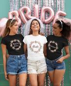 Personalised Hen Night T-Shirts - Floral Wreath image