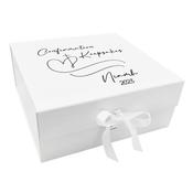 Personalised Confirmation Keepsake Box - Cross &amp; Heart image