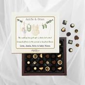 Personalised Box of Lily O'Brien's Chocolates for New Parents - Washing Line