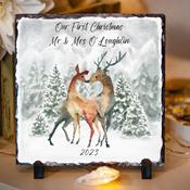 Personalised Christmas Slate - Our First Christmas as a Married Couple