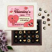 Personalised Box of Lily O'Brien's Chocolates for Valentine's Day - Retro Hearts image