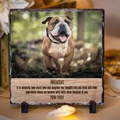 Personalised Pet Memorial Slate - Upload Your Own Image