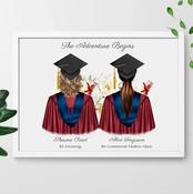 Personalised Graduation Frame for Best Friends - Two Women - Design Your Own
