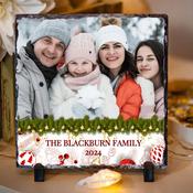 Personalised Christmas Slate - Upload Your Family Photo