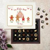 Personalised Box of Lily O'Brien's Chocolates for Christmas - Gingerbread Family