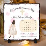 Personalised Communion Slate for Girls - Special Date