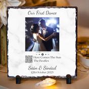 Personalised Slate - Our Song - Scan the Code to Play the Song!