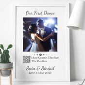 Personalised Framed Print - Our Song - Scan the Code to Play the Song!