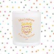 Personalised Candle - Teaching is a Work of Heart image