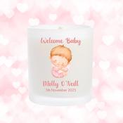 Personalised Candle for Newborns - Baby Powder Candle for Girls