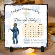 Personalised Communion Slate for Boys - Special Date