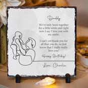 Personalised Slate for New Fathers with Poem or Personal Message