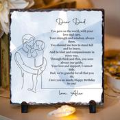 Personalised Slates for Fathers with Poem or Message