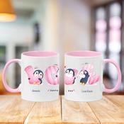 Personalised Valentine's Day Mug - Penguins image