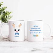 Personalised Easter Mug for Boys - Don't Eat Too Much Chocolate image