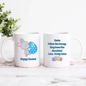 Personalised Easter Mug for Boys - Follow the Bunny image