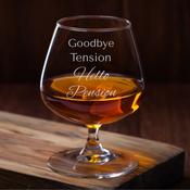 Eternity Crystal Brandy Glass for Retirement - TIPPERARY CRYSTAL - Goodbye Tension, Hello Pension