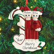 Personalised Christmas Ornament for Couple - Pregnant Candy Cane image