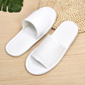White Cotton Wedding Slippers