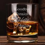 Eternity Crystal Whiskey Glass for Retirement - TIPPERARY CRYSTAL - Goodbye Tension, Hello Pension image