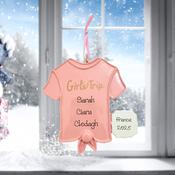 Personalised Girls Trip T-Shirt Ornament - NEW
