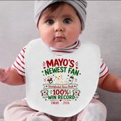 Personalised Baby Bib - Mayo's Newest Fan image