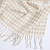 Personalised Foxford Fawn Gingham Lambswool Baby Blanket image