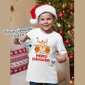 Personalised Christmas T-Shirt for Children - Upload Your Own Image image