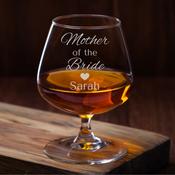 Personalised Eternity Crystal Brandy Glass - TIPPERARY CRYSTAL - Mother of the Bride / Mother of the Groom image