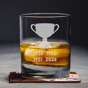 Personalised Eternity Crystal Whiskey Glass - GAA Mayo All Ireland Champions - Winning Years - TIPPERARY CRYSTAL image